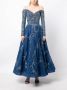 Saiid Kobeisy Off-shoulder jurk Blauw - Thumbnail 2
