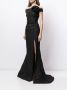 Saiid Kobeisy Off-shoulder maxi-jurk Zwart - Thumbnail 3