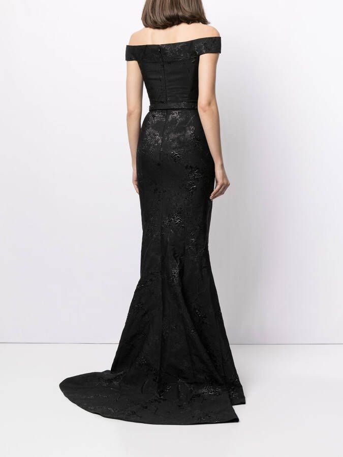 Saiid Kobeisy Off-shoulder maxi-jurk Zwart