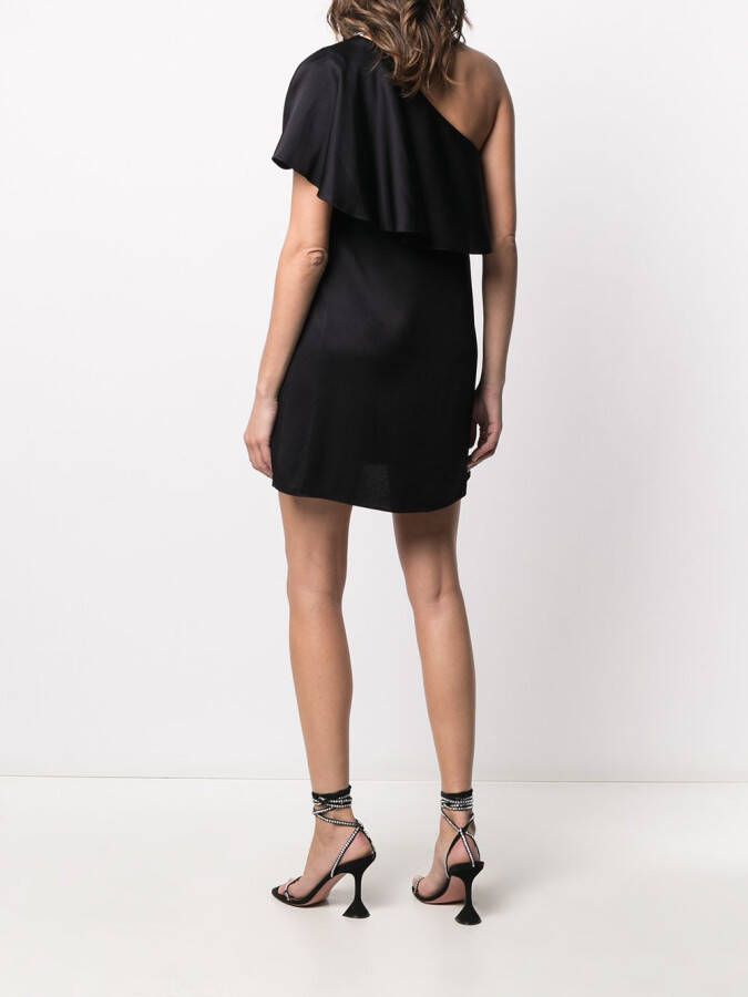 Saint Laurent Asymmetrische jurk Zwart
