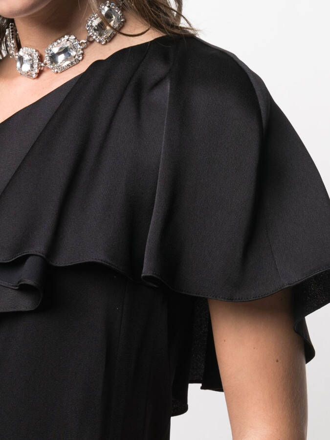 Saint Laurent Asymmetrische jurk Zwart