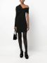 Saint Laurent Asymmetrische jurk Zwart - Thumbnail 2
