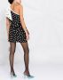 Saint Laurent Asymmetrische mini-jurk Zwart - Thumbnail 4