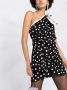 Saint Laurent Asymmetrische mini-jurk Zwart - Thumbnail 5