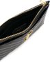 Saint Laurent black monogram matelasse quilted leather clutch Zwart - Thumbnail 4