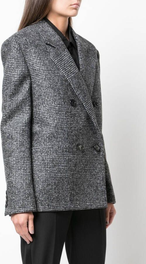 Saint Laurent Blazer met dubbele rij knopen Grijs