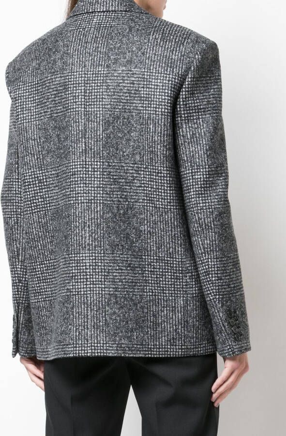 Saint Laurent Blazer met dubbele rij knopen Grijs