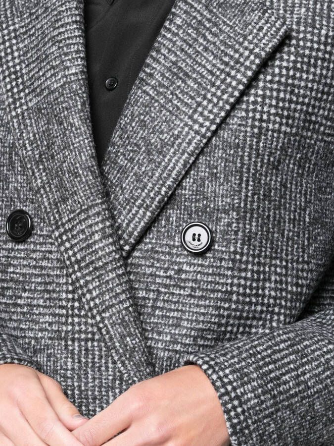 Saint Laurent Blazer met dubbele rij knopen Grijs