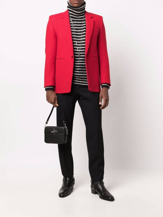 Saint Laurent Blazer met enkele rij knopen Rood