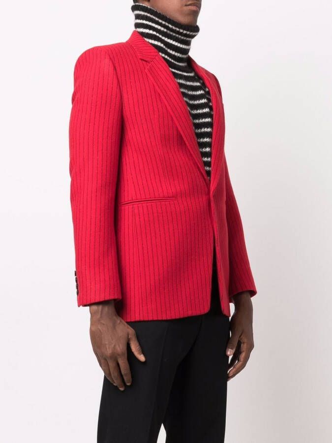 Saint Laurent Blazer met enkele rij knopen Rood