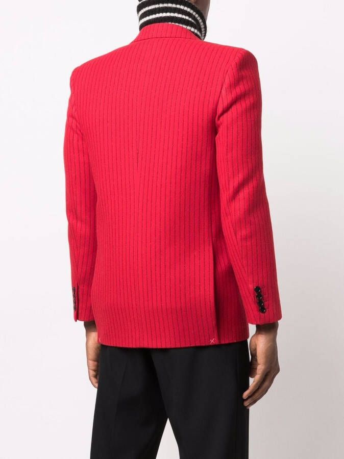 Saint Laurent Blazer met enkele rij knopen Rood