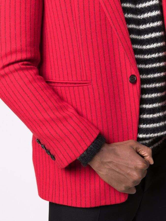 Saint Laurent Blazer met enkele rij knopen Rood