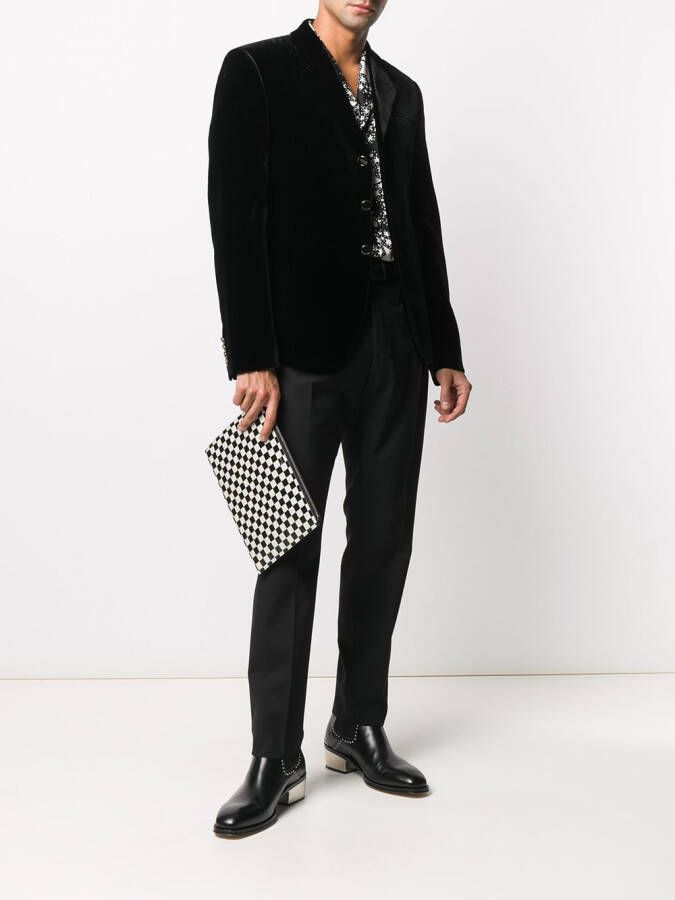 Saint Laurent Fluwelen blazer Zwart