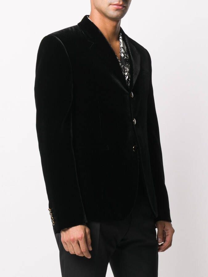 Saint Laurent Fluwelen blazer Zwart