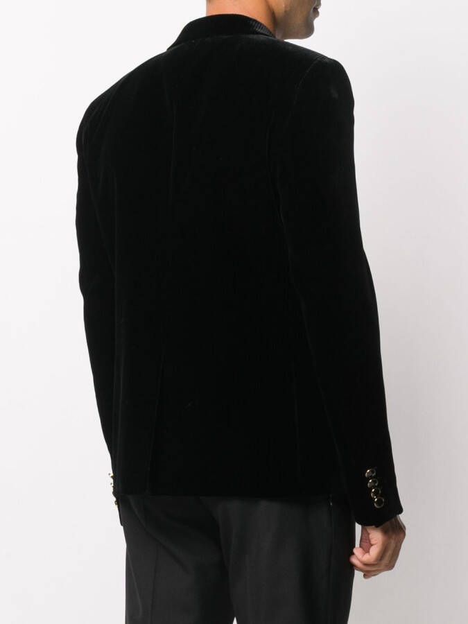 Saint Laurent Fluwelen blazer Zwart