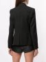 Saint Laurent Blazer met enkele rij knopen Zwart - Thumbnail 4