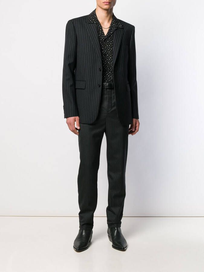 Saint Laurent Blazer met krijtstreep Zwart