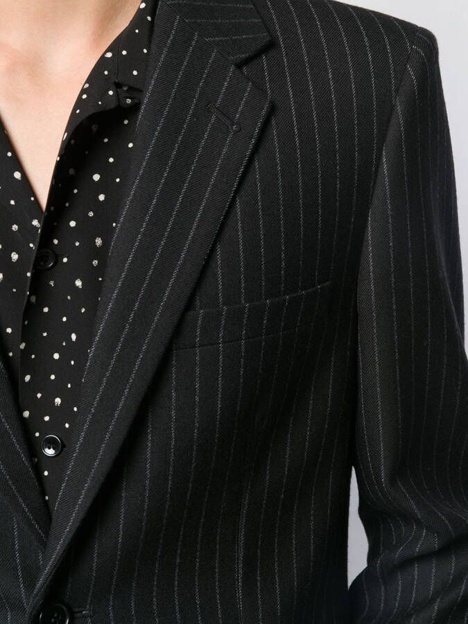 Saint Laurent Blazer met krijtstreep Zwart