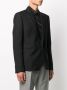Saint Laurent Blazer met leren afwerking Zwart - Thumbnail 3