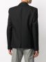 Saint Laurent Blazer met leren afwerking Zwart - Thumbnail 4