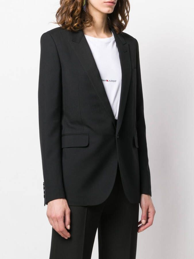 Saint Laurent Wollen blazer Zwart