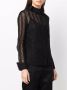 Saint Laurent Blouse met franje hals Zwart - Thumbnail 3