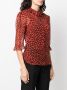 Saint Laurent Blouse met hartprint Rood - Thumbnail 3