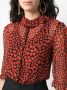 Saint Laurent Blouse met hartprint Rood - Thumbnail 5
