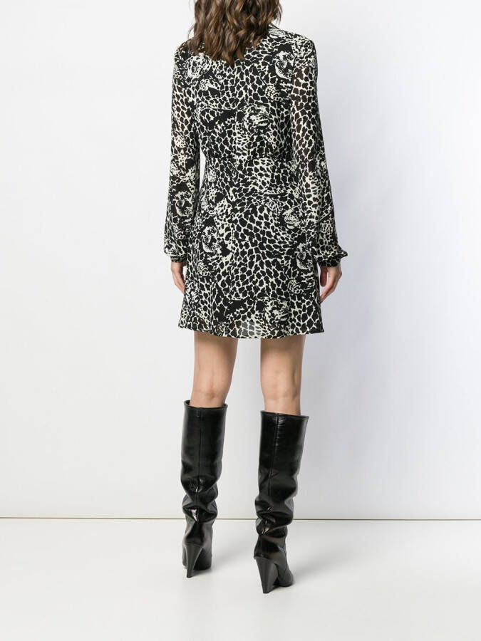 Saint Laurent Blousejurk met grafische print Zwart