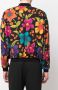 Saint Laurent Bomberjack met bloemenprint Zwart - Thumbnail 4