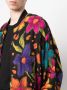 Saint Laurent Bomberjack met bloemenprint Zwart - Thumbnail 5
