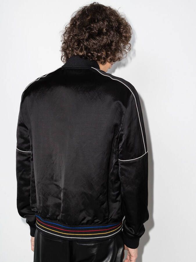 Saint Laurent Bomberjack met rits Zwart