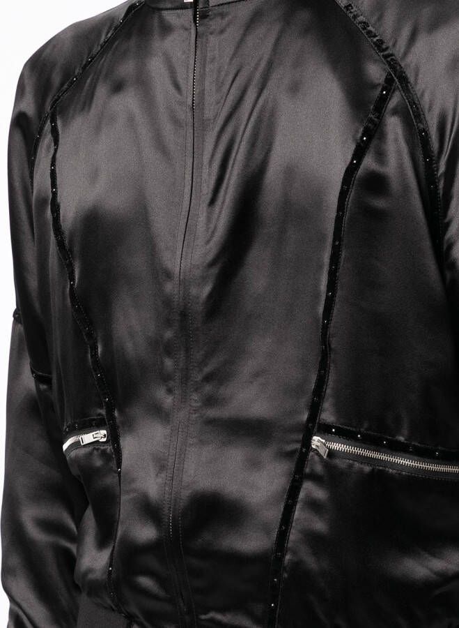 Saint Laurent Bomberjack met rits Zwart