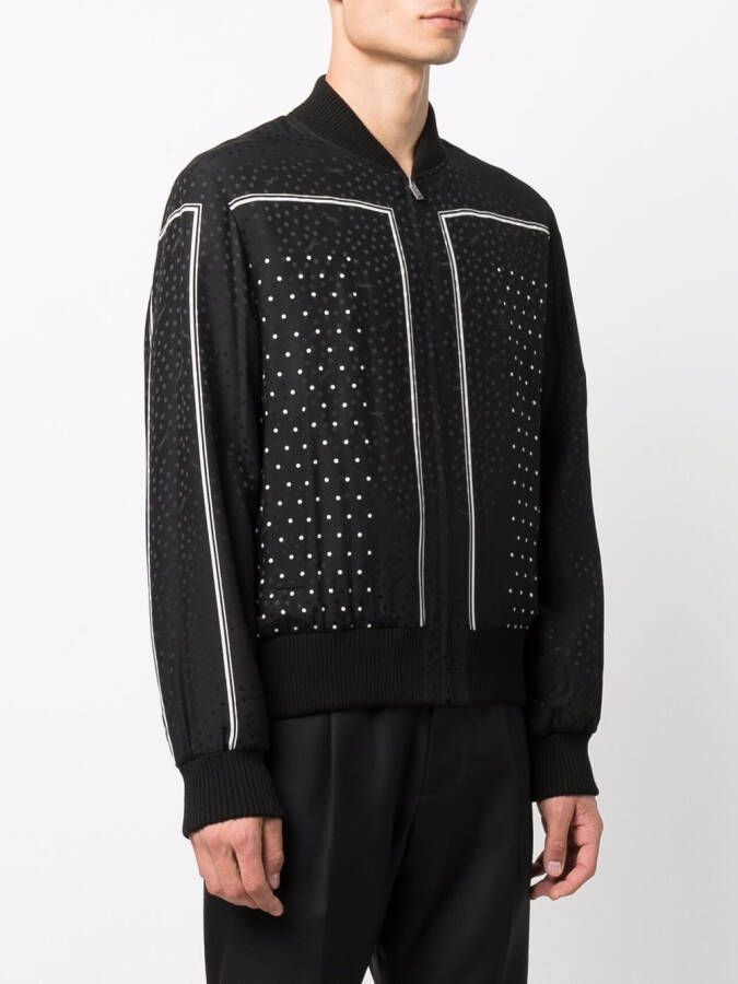Saint Laurent Bomberjack met stippen Zwart