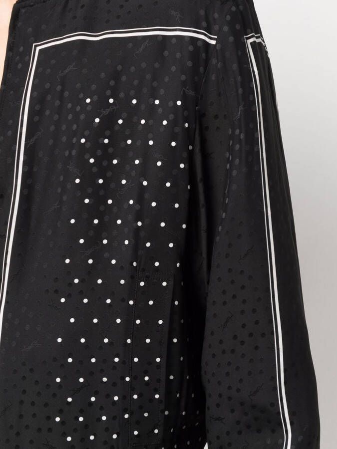 Saint Laurent Bomberjack met stippen Zwart