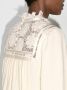 Saint Laurent Mini-jurk met kant en vlakken Beige - Thumbnail 4
