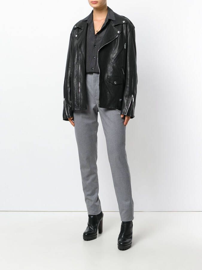 Saint Laurent broek met rechte pijpen Grijs