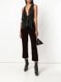 Saint Laurent Burgundy Mid rise flared velvet trousers Rood - Thumbnail 2