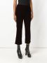 Saint Laurent Burgundy Mid rise flared velvet trousers Rood - Thumbnail 3