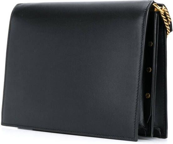 Saint Laurent Cassandra schoudertas met monogram Zwart