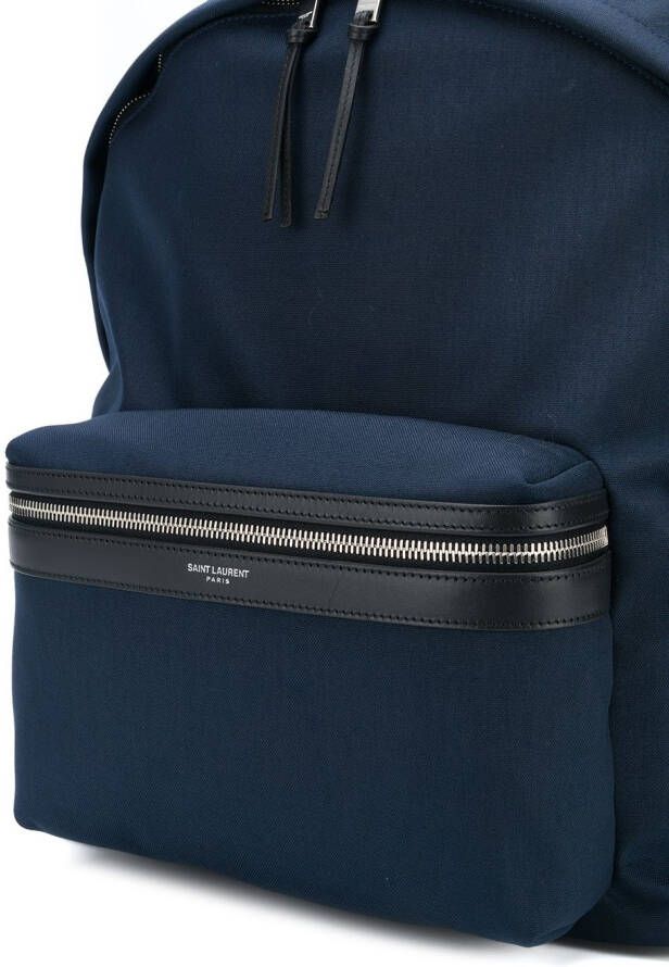 Saint Laurent classic zipped backpack Blauw