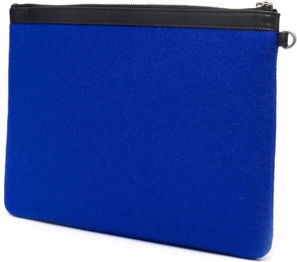Saint Laurent Clutch met logo Blauw