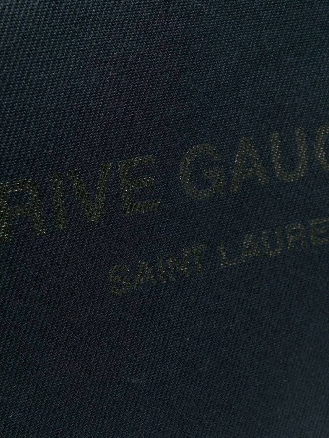 Saint Laurent Clutch met logoprint Blauw