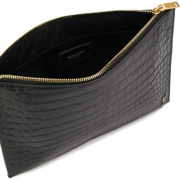 Saint Laurent Clutch met monogram Zwart