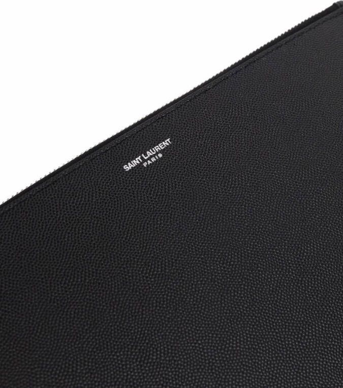 Saint Laurent Clutch met rits Zwart