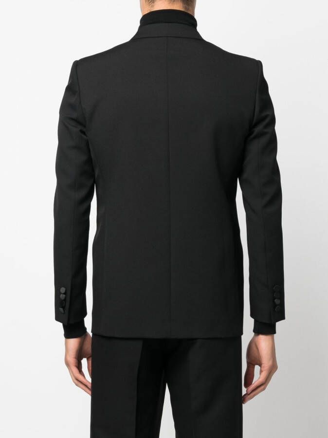 Saint Laurent Colbert met dubbele rij knopen Zwart