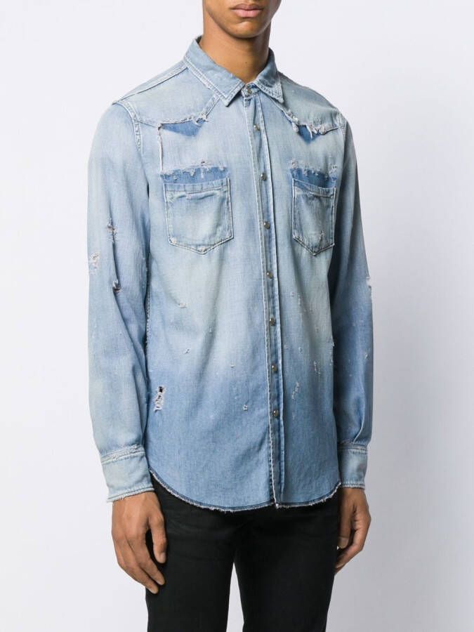 Saint Laurent Cowboyshirt Blauw