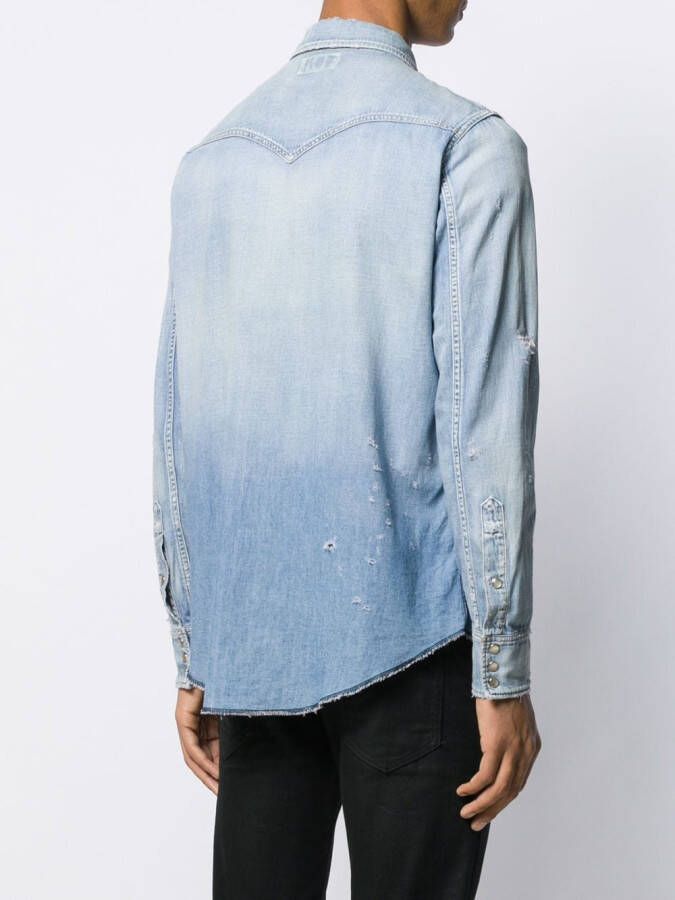 Saint Laurent Cowboyshirt Blauw