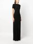 Saint Laurent Maxi-jurk met ronde hals Zwart - Thumbnail 3