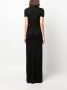 Saint Laurent Maxi-jurk met ronde hals Zwart - Thumbnail 4